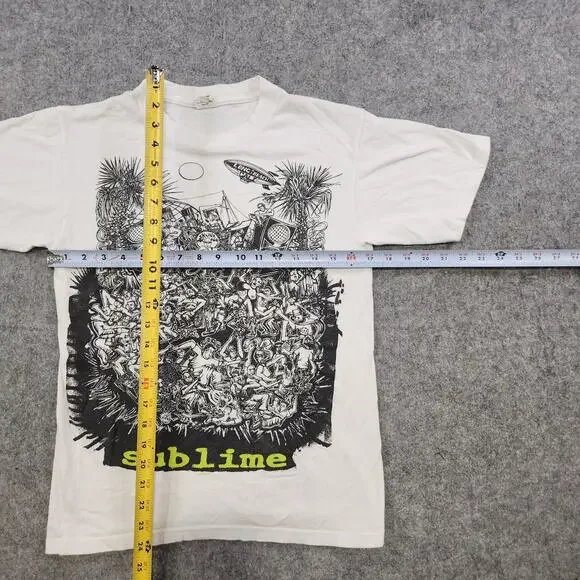 Vintage Y2K Sublime Shirt Mens Small White Skunk Records Long Beach Concert Band - Picture 8 of 10
